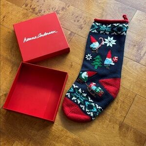 Hanna Andersson Festive Gnome Stocking in Red and Green NEW!